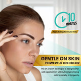 Professional Eyebrow Tint Kit Medium Brown | Complete Spot Coloring Solution with Dye Cream, 3% Developer, Applicator Brush, and Mixing Dish
